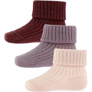 MP Sokken - Wol - Rib - 3-pack - Rose Dust - MP - 17/18 - Sokken