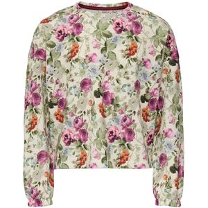 Kids Only Sweatshirt - KogSelma - Zilverreiger/Boeren Flower - Kids Only - 9-10 jaar (134-140) - Sweatshirt