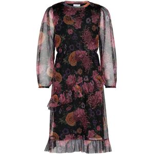 The New Tule Jurk - Sevilla Mesh - Navy Blazer m. Bloemen - The New - 3-4 jaar (98-104) - Jurk