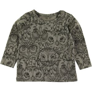 Soft Gallery Blouse - Baby Bella - Legergroen m. Uilen - Soft Gallery - 68 - Shirts