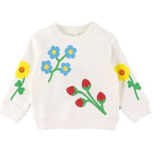 Stella McCartney Kids Sweatshirt - Wit m. Bloemen - Stella McCartney Kids - 9 mnd - Sweatshirt