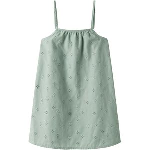 Name It Jurk - NkfVioleta - Aqua Grijs m. Borduurwerk Anglaise - Name It - 11 jaar (146) - Jurk