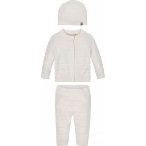 Calvin Klein Set - Cardigan/Broek/Hoed - Rib Gebreid - Ivory - Calvin Klein - 2 jaar (92) - Cardigan