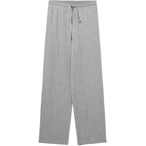 Sofie Schnoor Broek - LovaSY - Grijs Gevlekt m. Pointelle - Sofie Schnoor - 8 jaar (128) - Broeken - Katoen