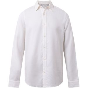 Hound Overhemd - Linnen/Viscose - Wit - Hound - 8 jaar (128) - Overhemd