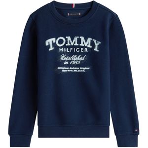 Tommy Hilfiger Sweatshirt - Dark Nacht Blue - Tommy Hilfiger - 4 jaar (104) - Sweatshirt