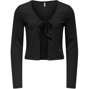 Kids Only Cardigan - Rib - KogNessa - Black - Kids Only - 7-8 jaar (122-128) - Cardigan