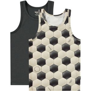 Molo Onderhemden - Jayden - 2-pack - Voetbal Black - Molo - 3-4 jaar (98-104) - Onderhemd