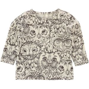 Soft Gallery Blouse - Bella - Crème m. Uilen - Soft Gallery - 62 - Shirts