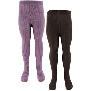 Minymo Panty's - 2-pack - Solid Rib - Zephyr - Minymo - 104/110 - Panty's