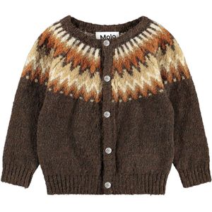 Molo Cardigan - Gebreid - Wol - Bay - Bruinen - Molo - 68 - Cardigan