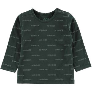 Petit by Sofie Schnoor Blouse - Jersey - Groen m. Logo's - Sofie Schnoor - 74 - Blouse