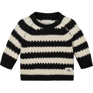 Calvin Klein Blouse - Gebreid - Stripe - Black/Witkap - Calvin Klein - 1 jaar (80) - Shirts