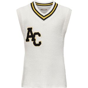 Kids Only Vest - Gebreid - KogFia College - Cloud Danser/Black - Kids Only - 7-8 jaar (122-128) - Vest