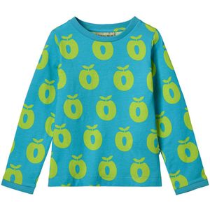 Småfolk Blouse - Blue Atol m. Appels - Småfolk - 4-5 jaar (104-110) - Shirts