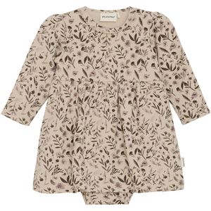 Minymo Body met Rok l/s - AOP - Rookgrijs - Minymo - 68 - Romper L/S