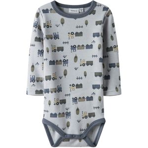 Name It Romper l/s - Wol - NbmWillit - Micro Chip/Tractor - Name It - 50 - Romper L/S