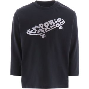 Emporio Armani Blouse - Navy/Zilver - Emporio Armani - 10 jaar (140) - Shirts