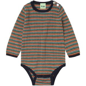 FUB Romper l/s - Gebreid - Wol - Rib - Multi Stripe - FUB - 74 - Romper L/S