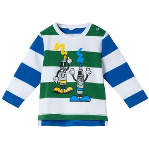 Stella McCartney Kids Blouse - Tube Verf - Groen/Blauw/Wit Gestr - Stella McCartney Kids - 68 - Shirts