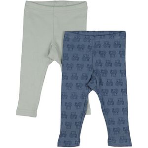 Pippi Leggings - 2-pack - Blue Mirage - Pippi Baby - 4 jaar (104) - Leggings