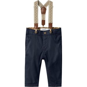 Name It Broek m. Bretellen - NbmRyan - Dark Sapphire - Name It - 56 - Broeken - Katoen