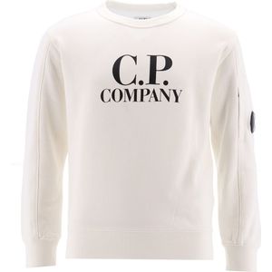 C.P. Company Sweatshirt - Gaas White m. Logo - C.P. Company - 8 jaar (128) - Sweatshirt