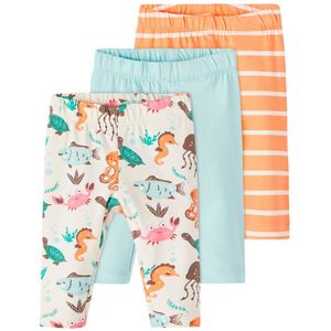 Name It - Legging - Whitecap Grijs - 3 Stuks - Biologisch Katoen