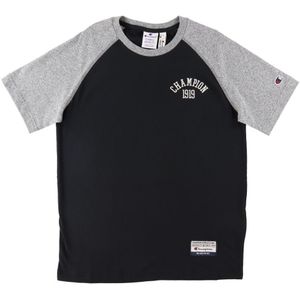 Champion Fashion T-Shirt - Zwart/Grijs Gevlekt - Champion - 16-18 jaar (176-188) - T-Shirts