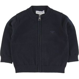 Emporio Armani Cardigan - Katoen/Wol - Navy - Emporio Armani - 1 jaar (80) - Cardigan