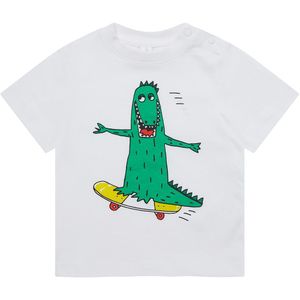 Stella McCartney Kids T-Shirt - Wit m. Krokodil - Stella McCartney Kids - 6 mnd - T-Shirts