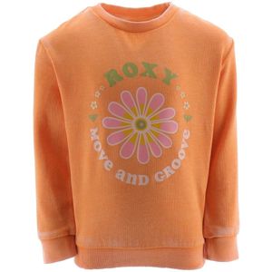 Roxy Sweatshirt - Music Eend Ik - Oranje Melange - Roxy - 6 jaar (116) - Sweatshirt