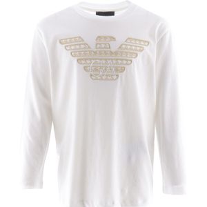 Emporio Armani Blouse - Wit/Beige m. Logo - Emporio Armani - 6 jaar (116) - Shirts
