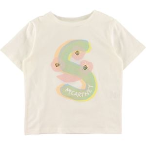 Stella McCartney Kids T-Shirt - Wit m. Print - Stella McCartney Kids - 8 jaar (128) - T-Shirts
