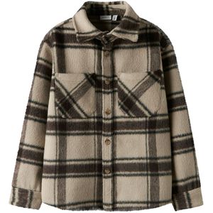 Name It Overshirt - Plooi - NkmRemolle - Iceland Fossil - Name It - 7-8 jaar (122-128) - Zomerjas