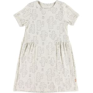 Katvig Jurk - Grijs Gevlekt m. Cactus - Katvig - 1 jaar (80) - Jurk