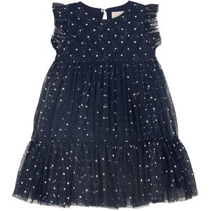 Creamie Jurk - Mesh - Black Iris - Creamie - 2 jaar (92) - Jurk