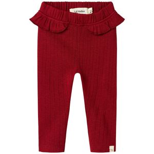 Lil Atelier Leggings - Rib - NbfRachel - Rood Dahlia - Lil Atelier - 56 - Leggings