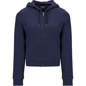 Juicy Couture Cardigan - Fluweel - Halan Oversized - Night Sky - Juicy Couture - XXS - Xtra Xtra Small - Cardigan