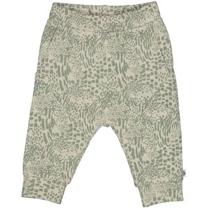 Müsli Broek - Leopard Knippen - Soft Green/Poëzie Green - Müsli - 1 jaar (80) - Broeken - Katoen