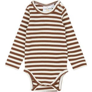 The New Siblings Romper l/s - Rib - TnsbFro - Toffee Striped - The New - 62 - Romper L/S