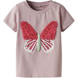 Name It T-Shirt - NmfLofla - Gepolijste Lilac m. Vlinder - Name It - 2 jaar (92) - T-Shirts