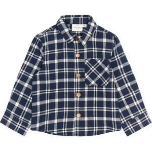 The New Siblings Overhemd - TnstRiggs - Flannel - Navy Blazer Ch - The New - 1 jaar (80) - Overhemd