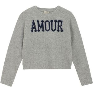 Creamie Blouse - Gebreid - Light Grey Melange - Creamie - 5-6 jaar (110-116) - Shirts