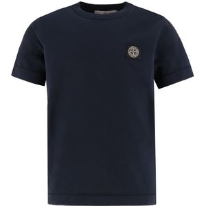 Stone Island T-Shirt - Marineblauw m. Logo - Stone Island - 6 jaar (116) - T-Shirts