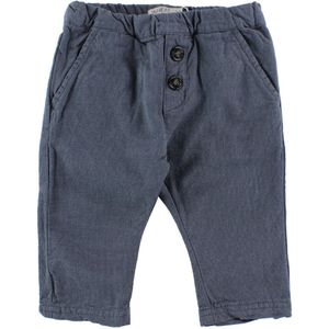 Wheat Broek - Donkerblauw m. Ruiten - Wheat - 6 mnd - Broeken - Katoen