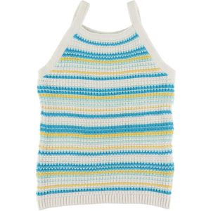 Kids Only Top - Gebreid - KogBelli - Ecru/Lem-werkwoorden - Kids Only - 13-14 jaar (158-164) - Tanktop
