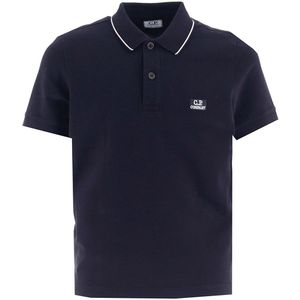 C.P. Company Polo - Total Eclipse Blue m. Wit - C.P. Company - 10 jaar (140) - Polo
