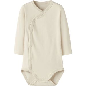 Name It Wikkelromper l/s - NbfVulla - Summer Zand - Name It - 56 - Romper L/S