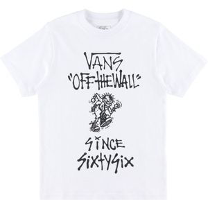 Vans T-Shirt - Gemakkelijk Loose - Wit m. Print - Vans - L - Large - T-Shirts